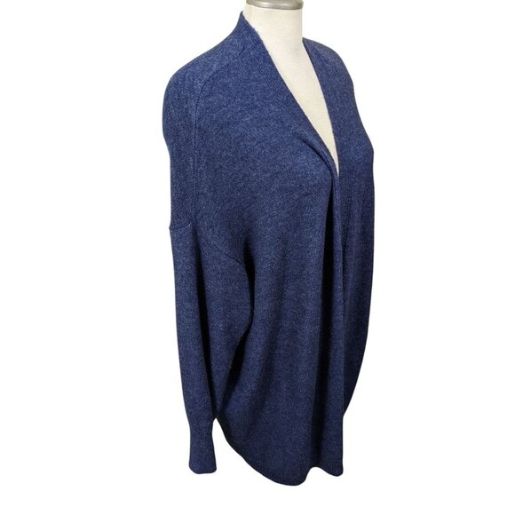 Old Navy Womens Plus 4X Long Sleeve Cardigan Cocoon Cozy Heather Blue Open Front - Picture 2 of 6